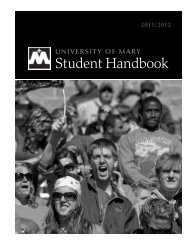 Student Handbook - University of Mary