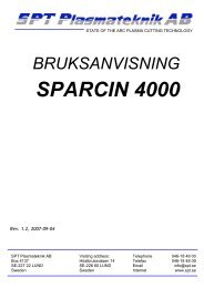 SPARCIN 4000 - SPT Plasmateknik AB