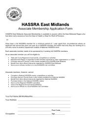 Application Form - Hassra