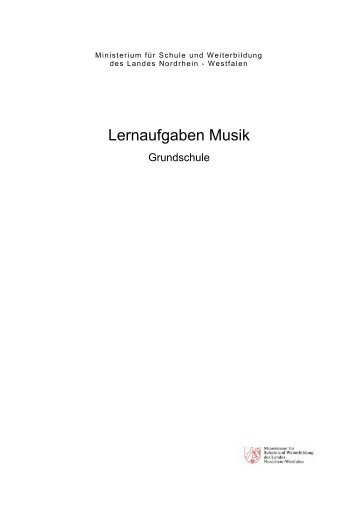 Lernaufgaben Musik - Standardsicherung NRW