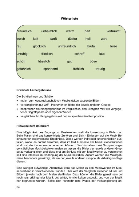 Lernaufgaben Musik - Standardsicherung NRW