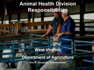 learn our responsibilities. - West Virginia Department of Agriculture