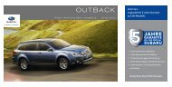 Technische Daten, Ausstattung und Preise des Subaru Outback