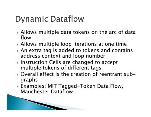 Dataflow Architecture