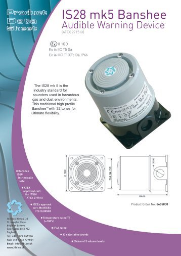 IS28 mk5 Banshee Audible Warning Device (ATEX 27151X)