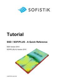 Tutorial SSD / SOFiPLUS - A Quick Reference - SOFiSTiK