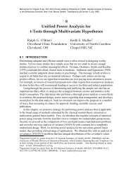 8 Unified Power Analysis for t-Tests through Multivariate Hypotheses