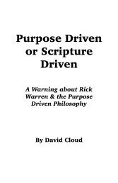 Purpose Driven or Scripture Driven - Holy Bible Institute