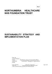 northumbria healthcare nhs foundation trust sustainability strategy ...