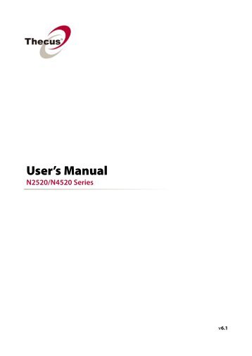 User's Manual - Thecus