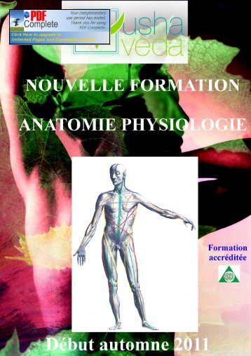 formation en anatomie â physiologie - Usha Veda