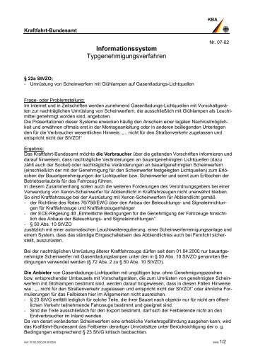 Informationssystem Typgenehmigungsverfahren