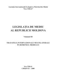 LEGISLAŢIA DE MEDIU AL REPUBLICII MOLDOVA - Eco - Tiras