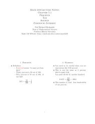 Math 210 Lecture Notes - Department of Mathematical Sciences ...