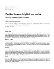 Žastikaulio trauminių išnirimų analizė Analysis of traumatic shoulder ...