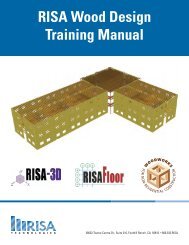 RISA Wood Design Training Manual - WoodWorks