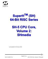 SuperH (SH) 64-Bit RISC Series SH-5 CPU Core, Volume 2 ...