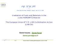 Irradiation of Fuels and Materials in the Jules HOROWITZ Reactor ...