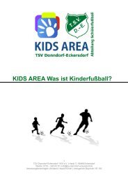 KIDS AREA Was ist Kinderfußball? - TSV Donndorf-Eckersdorf