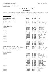 LÃ¦seplan for Jura bachelor, - Syddansk Universitet