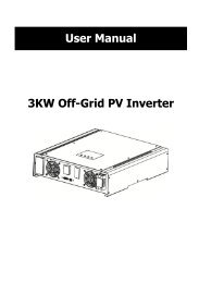 3KW Off-Grid PV Inverter User Manual - Voltron