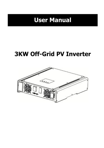 3KW Off-Grid PV Inverter User Manual - Voltron
