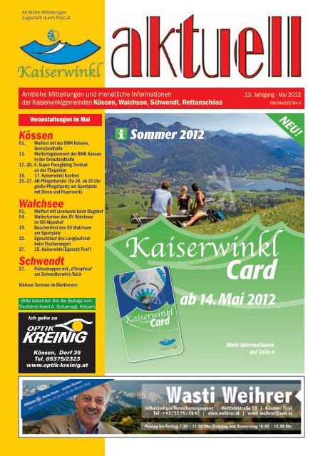 Kaiserwinkl Aktuell Mai 2012 - Gemeinde Kössen