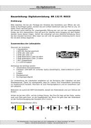 Bauanleitung: DigitalumrÃ¼stung BR 132 ff. ROCO - Digitalzentrale