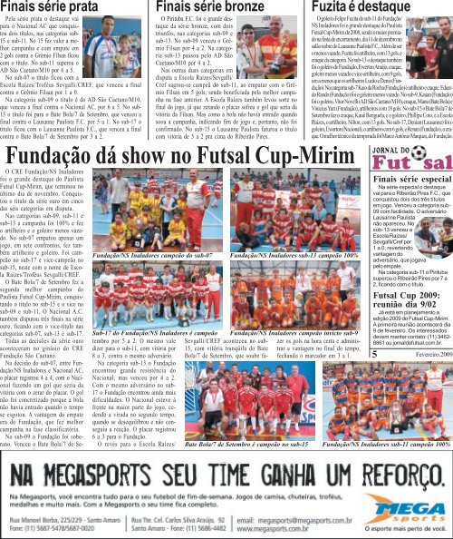 BRASIL RETOMA TOPO DO MUNDO - Jornal do Futsal