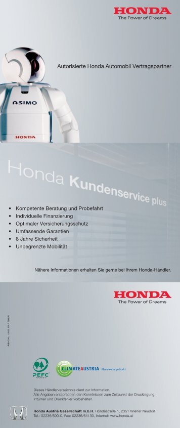 Autorisierte Honda Automobil Vertragspartner