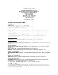 curriculum vitae - Computer Engineering - Santa Clara University