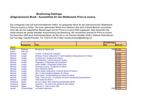 ekat_Prima_la_Musica.. - Willkommen bei Doblinger-Musikverlag