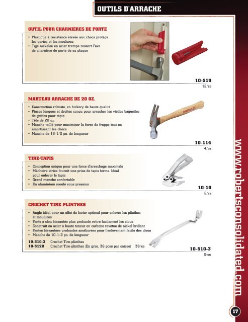 outils d'installation - Roberts Consolidated