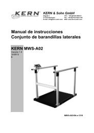 Manual de instrucciones Conjunto de barandillas laterales KERN ...