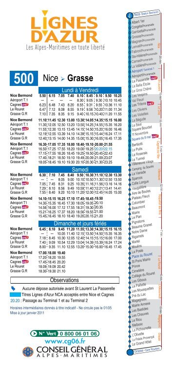 TÃ©lÃ©charger la fiche horaire de la ligne - Lignes d'azur