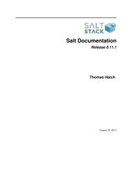 Salt Documentation - Read the Docs