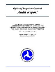 FAA ODA 6-29-11.pdf - Office of Inspector General - U.S. ...