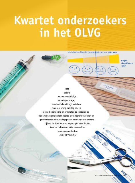 Onze Lieve Wetenschap Verpleegkunde mei 2013 - Olvg