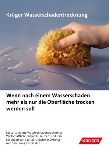 Krüger Wasserschadentrocknung Wenn nach einem - Krüger and Co