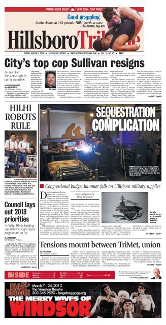 SEQUESTRATION - Portland Tribune