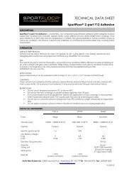 SportFloor 2 Part Adhesive Technical Data - BuildDirect