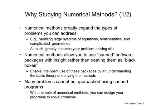 Numerical Methods - Berlin Chen