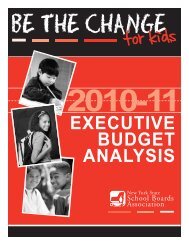 2010-11 Executive Budget Analysis - New York State School Boards ...