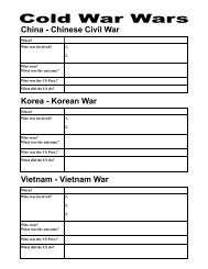 Cold War Wars Note Chart