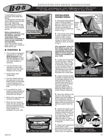Revolution sun shield instructions - BOB Trailers and Strollers