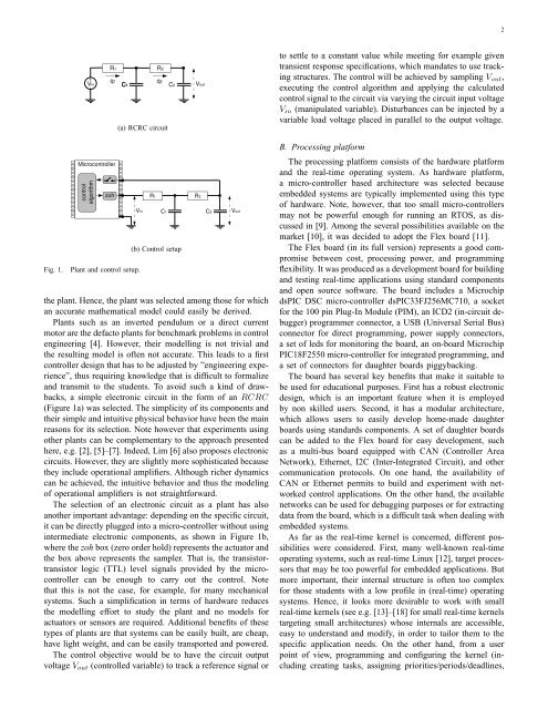 Lab Proposal for Integrated Real-time and Control - DCS - UPC