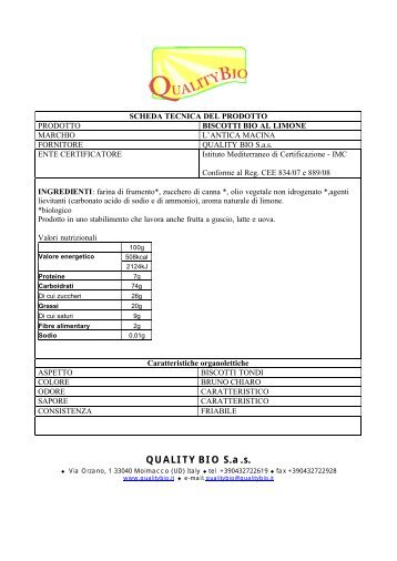Biscotti al limone 300g.pdf - Siqurcatering.it