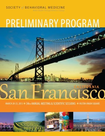 PRELIMINARY PROGRAM - Society of Behavioral Medicine