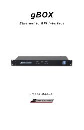 gBox User Manual - JLCooper Electronics