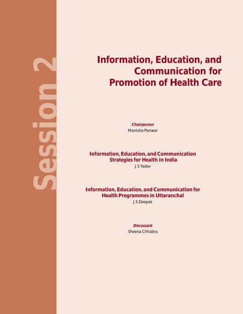 Health Policy Issues and Health Programmes in ... - Amazon S3